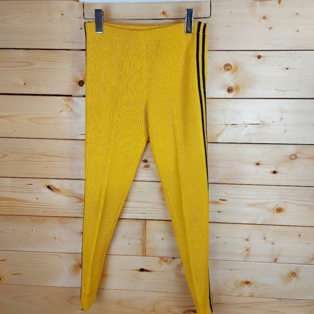 Vintage SKI DOO Knit Yellow High Rise Legging Jogger Fit Small